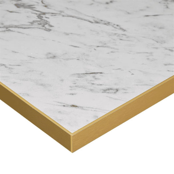 Omega Square Laminate Table Top White Carrara Marble p_hs761