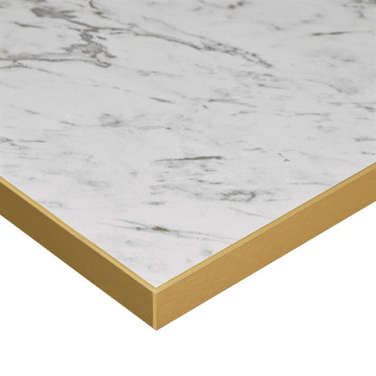Omega Square Laminate Table Top White Carrara Marble p_hs761