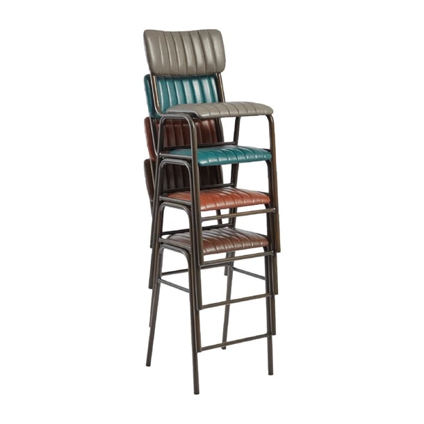 Tavo Stacking Mid Bar Stool Vintage Tan (2 Pack) hs793