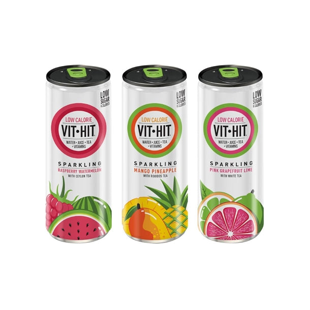 VITHIT Sparkling Raspberry & Watermelon Vitamin Water 330ml (12 Pack) hs819