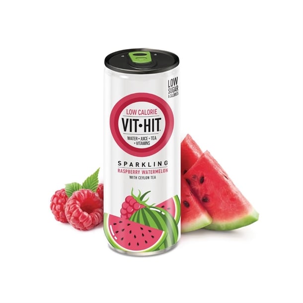VITHIT Sparkling Raspberry & Watermelon Vitamin Water 330ml (12 Pack) hs819