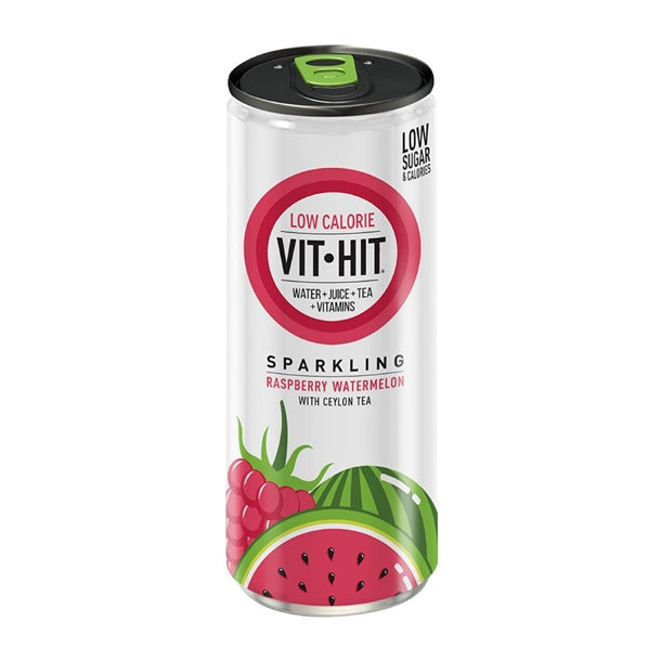 VITHIT Sparkling Raspberry & Watermelon Vitamin Water 330ml (12 Pack) hs819