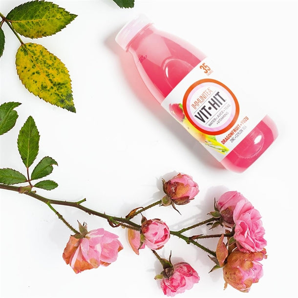 VITHIT Immunitea Dragonfruit & Yuzu Vitamin Water 500ml (12 Pack) hs825