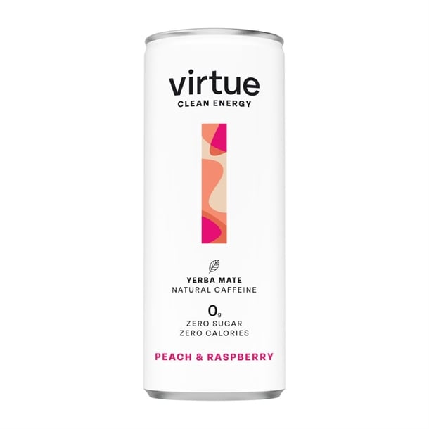 Virtue Yerba Mate - Peach and Raspberry 250ml (12 Pack) hs865