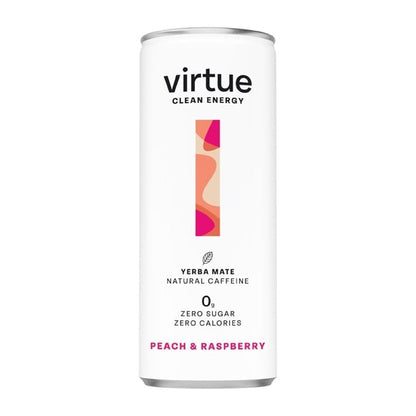 Virtue Yerba Mate - Peach and Raspberry 250ml (12 Pack) hs865
