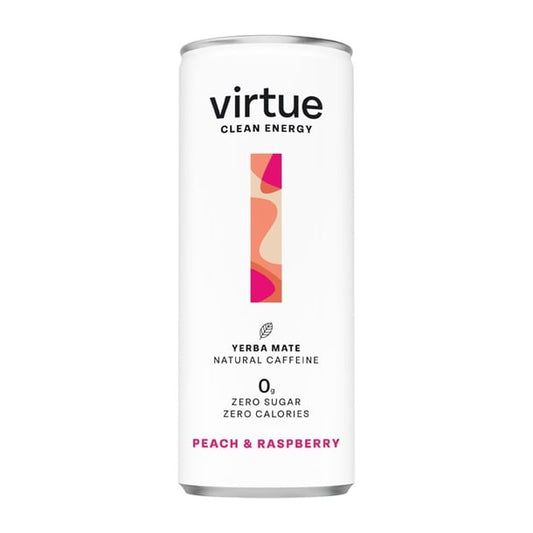 Virtue Yerba Mate - Peach and Raspberry 250ml (12 Pack) hs865