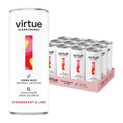 Virtue Yerba Mate - Strawberry & Lime 250ml (12 Pack) hs866