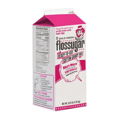 Flossugar Pink Vanilla Ready to Use Cotton Candy Mix 1.47kg hs987