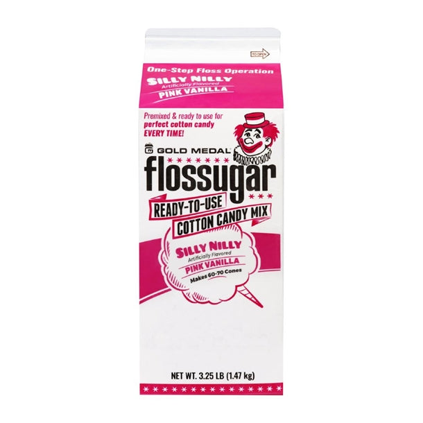 Flossugar Pink Vanilla Ready to Use Cotton Candy Mix 1.47kg hs987