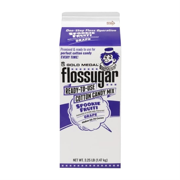 Flossugar Grape Ready to Use Cotton Candy Mix 1.47kg hs989