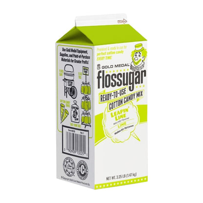 Flossugar Lime Ready to Use Cotton Candy Mix 1.47kg hs990