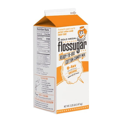 Flossugar Orange Ready to Use Cotton Candy Mix 1.47kg hs991