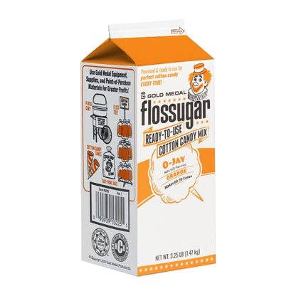 Flossugar Orange Ready to Use Cotton Candy Mix 1.47kg hs991