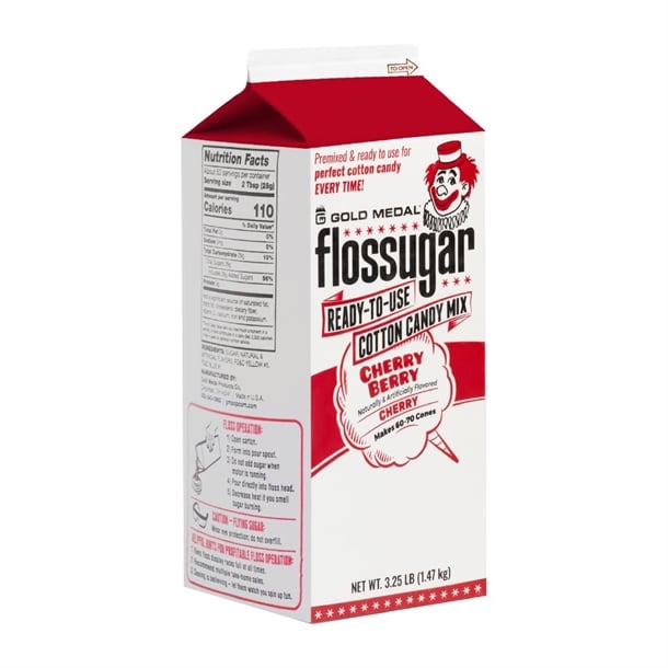 Flossugar Cherry Ready to Use Cotton Candy Mix 1.47kg hs992