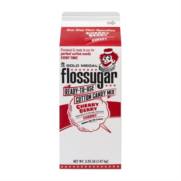 Flossugar Cherry Ready to Use Cotton Candy Mix 1.47kg hs992