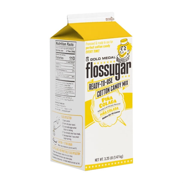 Flossugar Pina Colada Ready to Use Cotton Candy Mix 1.47kg hs993