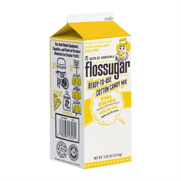 Flossugar Pina Colada Ready to Use Cotton Candy Mix 1.47kg hs993