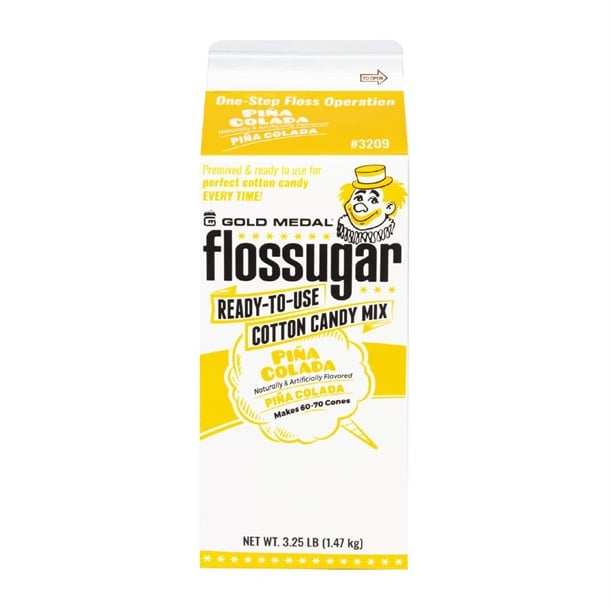 Flossugar Pina Colada Ready to Use Cotton Candy Mix 1.47kg hs993