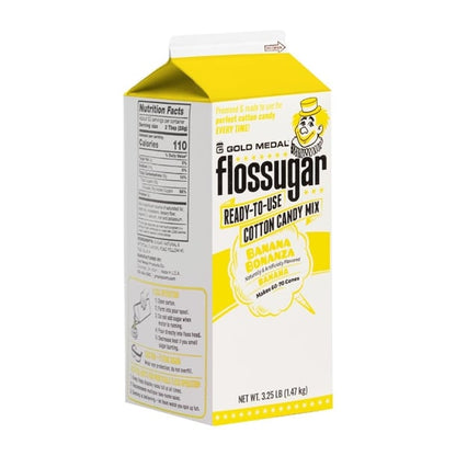 Flossugar Banana Ready to Use Cotton Candy Mix 1.47kg hs995