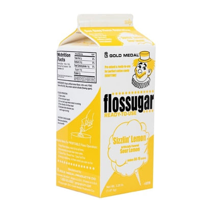 Flossugar Sour Lemon Ready to Use Cotton Candy Mix 1.47kg hs997