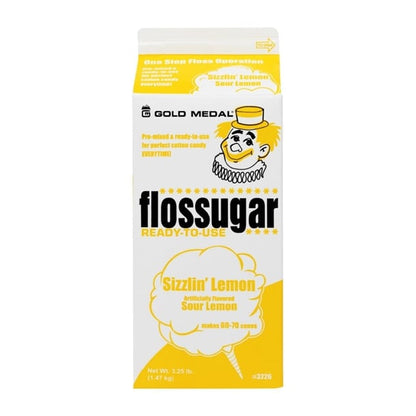 Flossugar Sour Lemon Ready to Use Cotton Candy Mix 1.47kg hs997