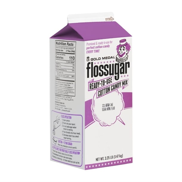 Flossugar Birthday Cake Ready to Use Cotton Candy Mix 1.47kg hs998