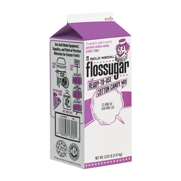 Flossugar Birthday Cake Ready to Use Cotton Candy Mix 1.47kg hs998