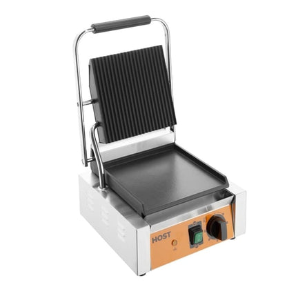 HOST Panini Contact Grill Single - Ribbed/Flat Plates HOST0531RF ht062