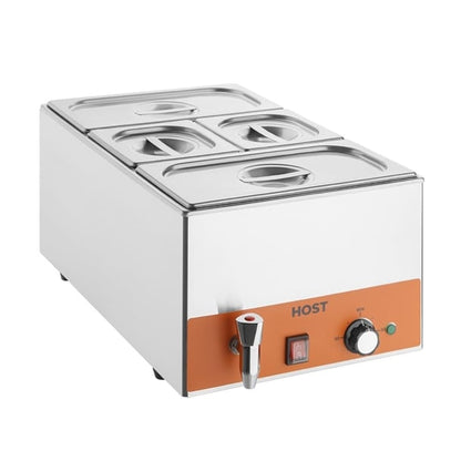 HOST Bain Marie with Drain Tap and GN Pans HOST0504BB ht072