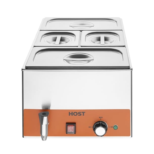 HOST Bain Marie with Drain Tap and GN Pans HOST0504BB ht072