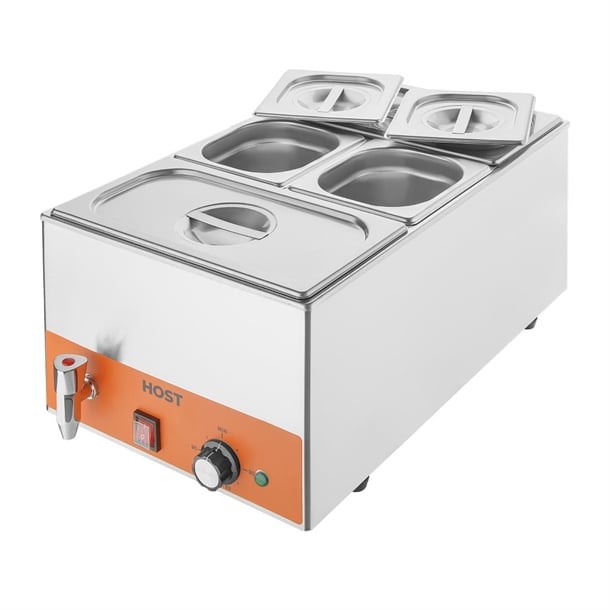 HOST Bain Marie with Drain Tap and GN Pans HOST0504BB ht072