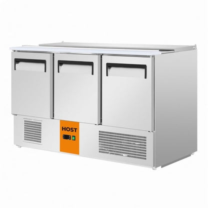 HOST 3 Door Saladette Counter Fridge with Chopping Board 368Ltr HOST1304SR ht152
