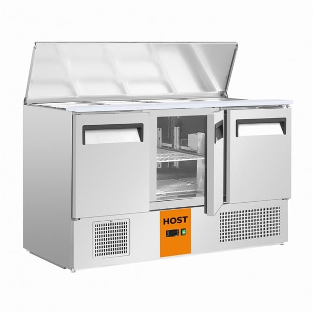 HOST 3 Door Saladette Counter Fridge with Chopping Board 368Ltr HOST1304SR ht152