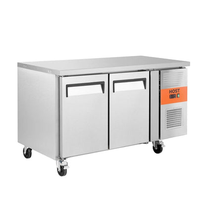 HOST Double Door Counter Freezer Stainless Steel 282Ltr HOST1705CF ht204