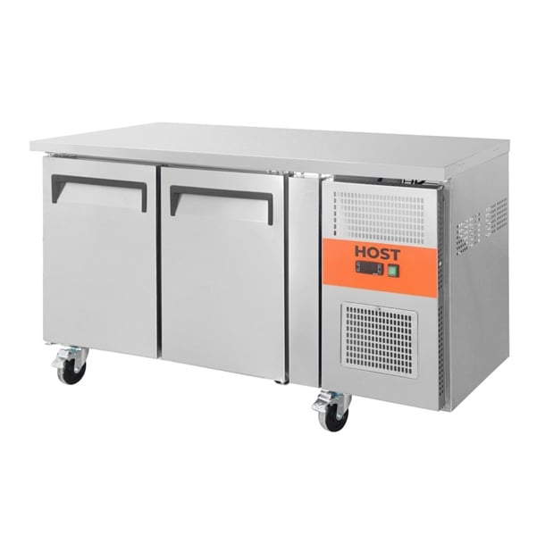 HOST Double Door Counter Freezer Stainless Steel 282Ltr HOST1705CF ht204