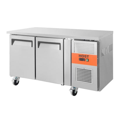 HOST Double Door Counter Freezer Stainless Steel 282Ltr HOST1705CF ht204