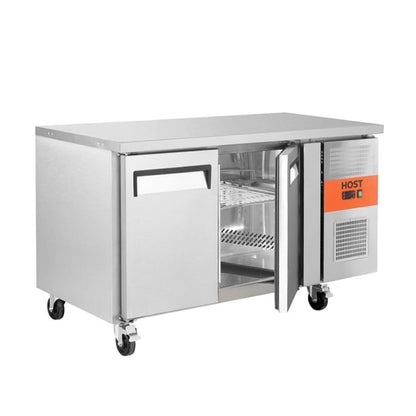 HOST Double Door Counter Freezer Stainless Steel 282Ltr HOST1705CF ht204