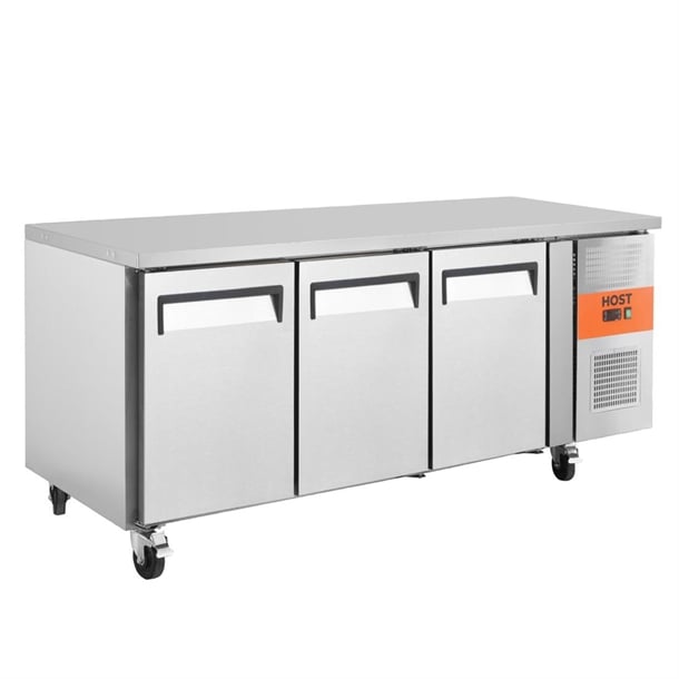 HOST 3 Door Counter Freezer Stainless Steel 417Ltr HOST1706CF ht209