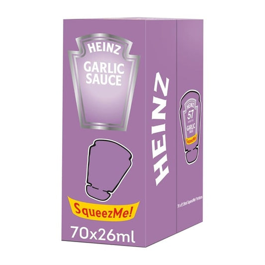 Heinz Garlic Sauce SqueezMe! Sachets 26ml (70 Pack) ht392