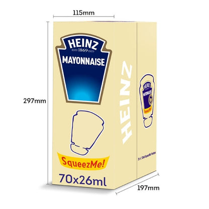 Heinz Mayonnaise SqueezMe! Sachets 26ml (70 Pack) ht396