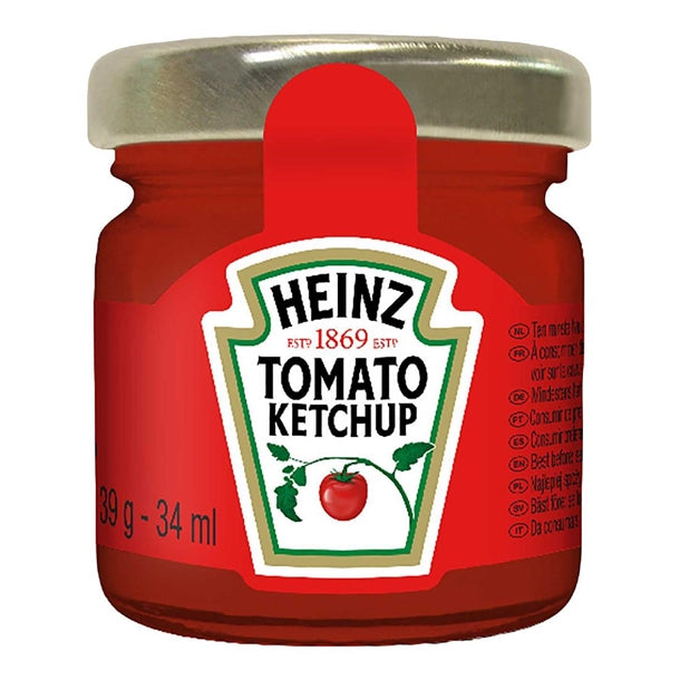 Heinz Tomato Ketchup Mini Glass Jars 39g (80 Pack) ht402