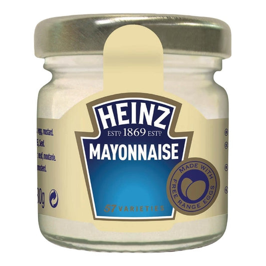 Heinz Mayonnaise Mini Glass Jars 33ml (80 Pack) ht404