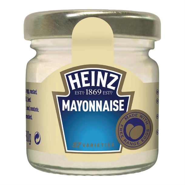 Heinz Mayonnaise Mini Glass Jars 33ml (80 Pack) ht404