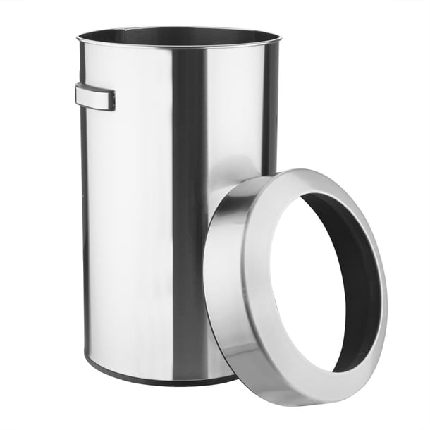 Bolero Bin with Open Top Lid Brushed Steel 70Ltr ht460