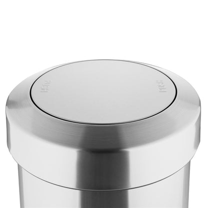 Bolero Bin with Swing Lid Brushed Steel 70Ltr ht461