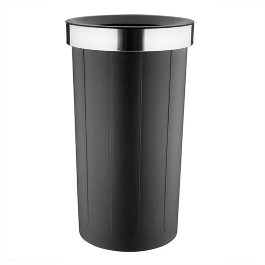 Bolero Bin with Open Top Lid Black 60Ltr ht462
