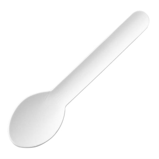 Fiesta Compostable Paper Teaspoons 132mm (100 Pack) ht486