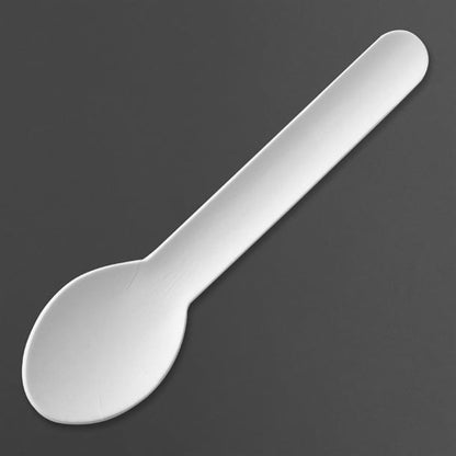 Fiesta Compostable Paper Teaspoons 132mm (100 Pack) ht486