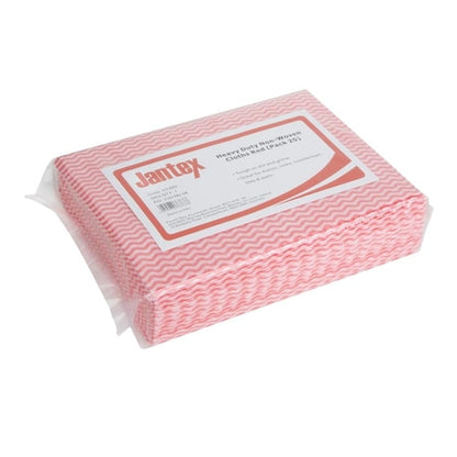 Jantex Heavy Duty Non-Woven Cloths Red (25 Pack) ht489