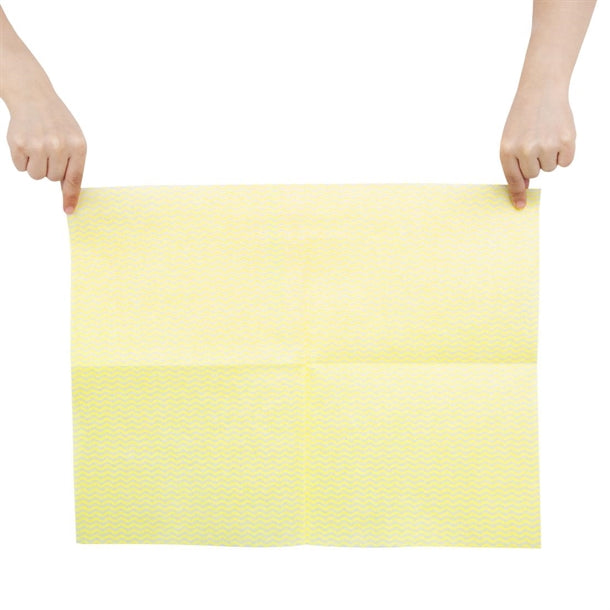 Jantex Heavy Duty Non-Woven Cloths Yellow (25 Pack) ht490
